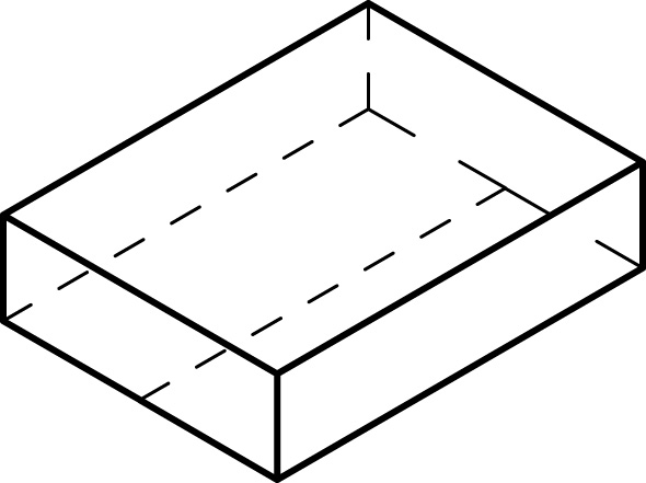 Illustration of the packaging type "Bottom cut seal"