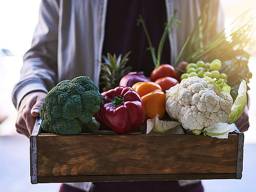 Abbildung von Obst und Gemüse